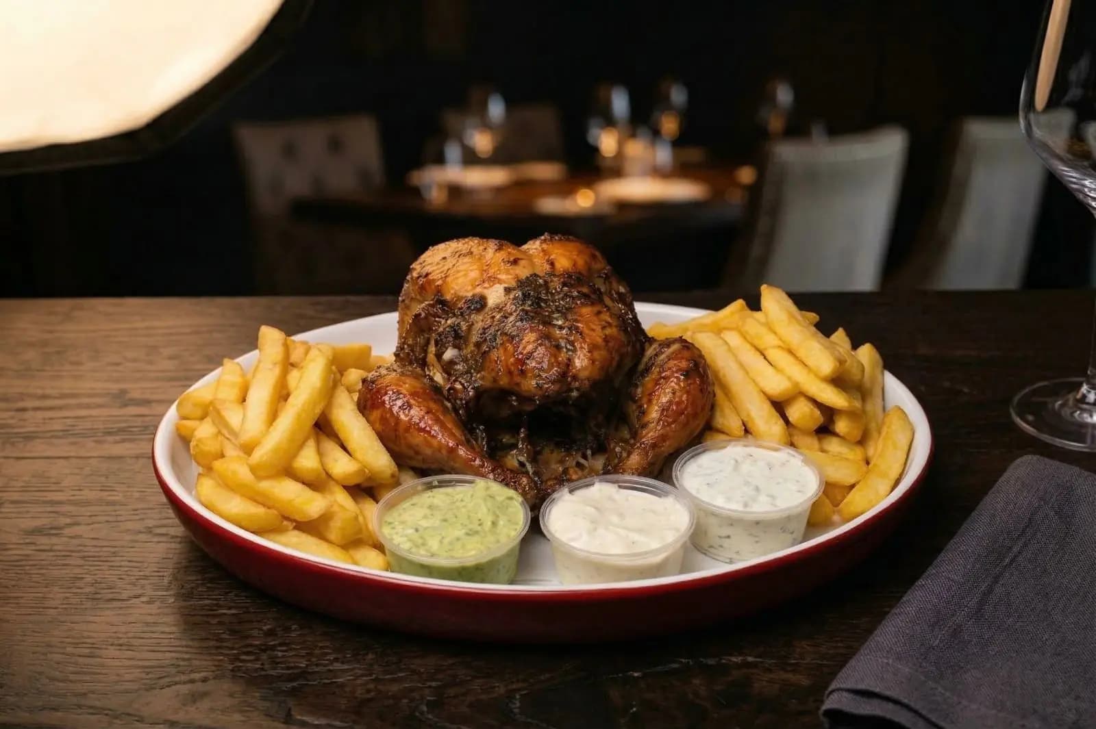 Pollo asado estilo La Polloteka